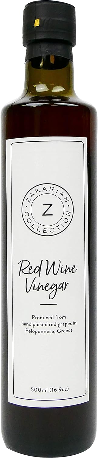Zakarian : Red Wine Vinegar - Made from Organic Greek Red Grapes -