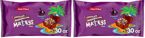 Malt-O-Meal Chocolate Marshmallow Mateys Breakfast Cereal, Crunchy Chocolate Cereal with Marshmallows, Large