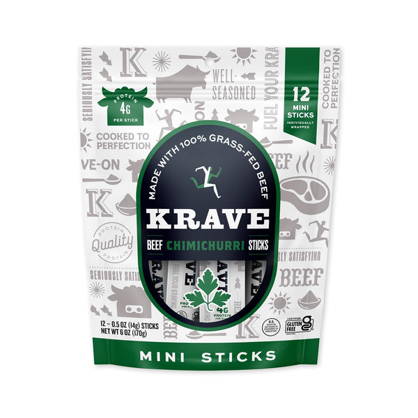 Krave, Meat Sticks Minis, Chimichurri flavor - (0.5 Ounce Sticks, Pack of