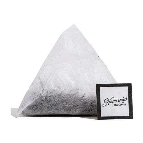 (50 100% Heavenly Tea Leaves Organic English Breakfast Pyramid Tea Bags), Bulk Compostable Black Tea Sachets - Plastic