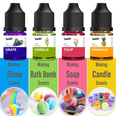 30 Pack Food Flavoring Oil, Concentrated Extracts for Baking, Cooking, Candy, Beverages, Lip Balm, Slime