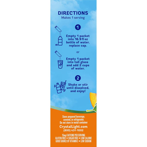 Crystal Light On The Go Peach Mango Green Tea, 10 CT