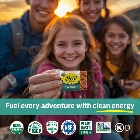 (1.1 oz, Pack 24) Kates Real Food Organic Granola Bars White Chocolate Macadamia of - Organic Energy Bars with Non GMO