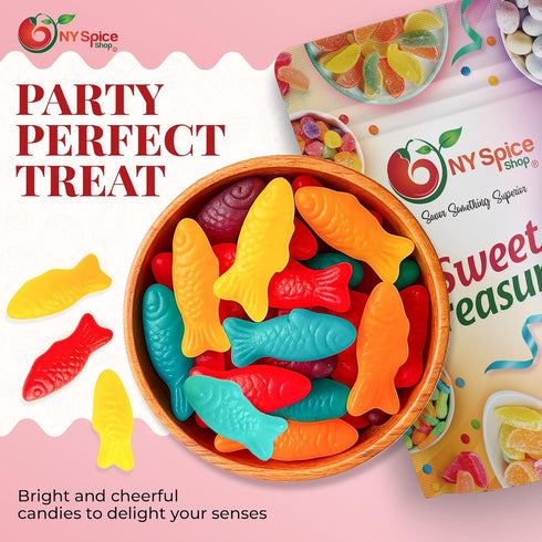 Gummy 5 Gummies Gummy NY Spice Shop Assorted Jelly Fish Candy - Pound Soft Chewy Ocean-Inspired in Fun Sea Creature