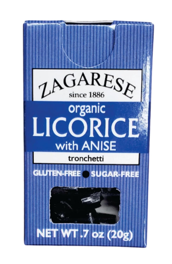 Zagarese 100% Organic Licorice, Flip Top Box, Anise, 0.88 Ounce