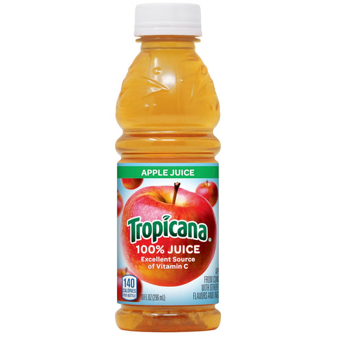 10 (Pack 24) Tropicana Apple Juice, Ounce