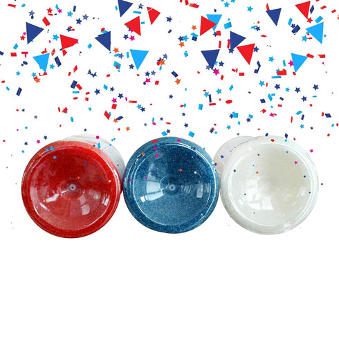 Set 3-Pack 7-Oz. Sanding Sugar Patriotic Collection, of Bottles (Blue, Red, and White)