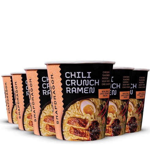 Snapdragon Chili Crunch Ramen Cup Noodles - 6 Pack Instant Ramen Bowl