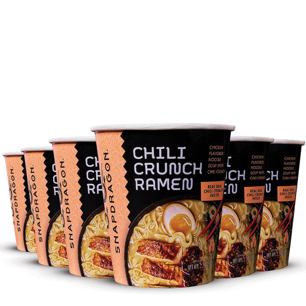 Snapdragon Chili Crunch Ramen Cup Noodles - 6 Pack Instant Ramen Bowl