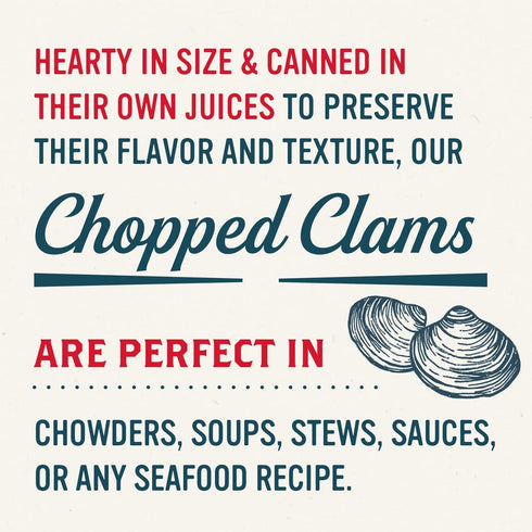 6.5 oz (Pack 6) 5g 99% Snow's Wild Caught Chopped Clams Canned, Can of - Protein Per Serving - Keto Friendly, Fat Free