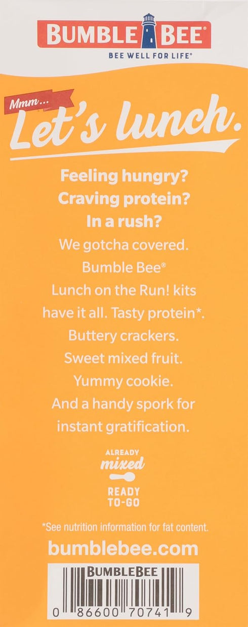 8.2 oz Bumble Bee Lunch On The Run Chicken Salad with Crackers Kit, - Ready to Eat, Includes Crackers, Cookie & Mixed