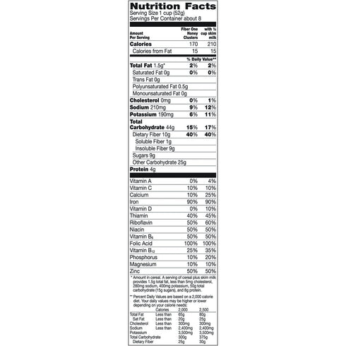 General Mills 13.2 oz Cereals Fiber One Cereal, Strawberries and Vanilla Clusters