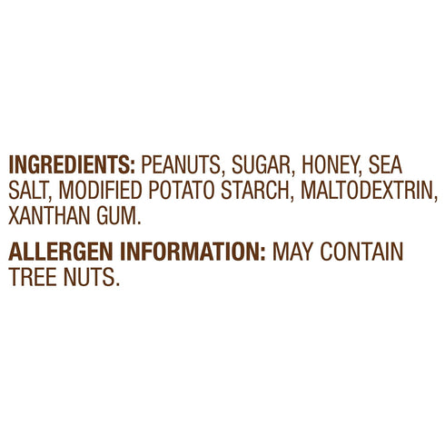 14 (Pack 4) Fisher Snack Honey Roasted Dry Roasted Peanuts, Ounce