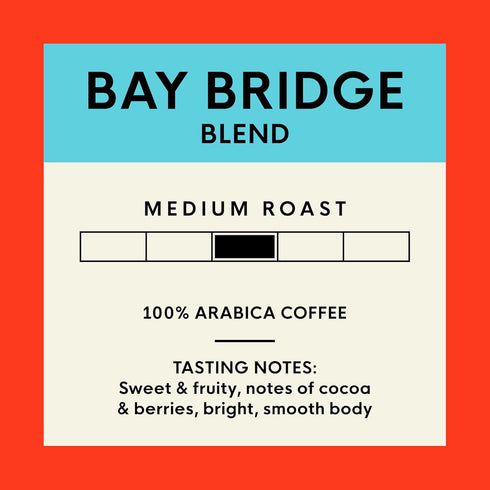 (28 oz San Francisco Bay Ground Coffee, Bay Bridge Blend Bag), Medium Roast Coffee