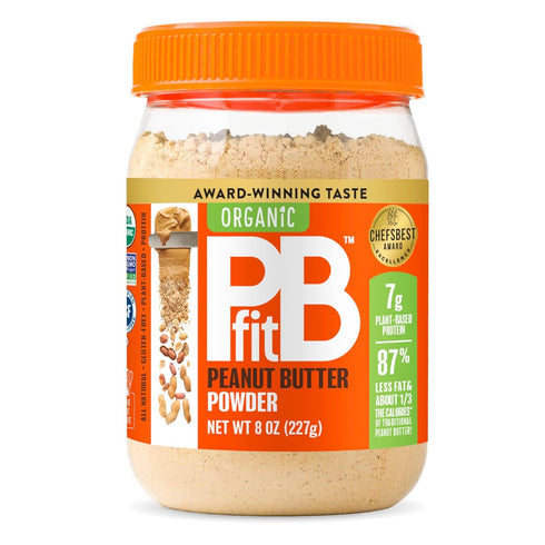 PBfit All-Natural Organic Peanut Butter Powder, 7g Protein from Real Roasted Peanuts, 8 Ounce (Pack of 1)