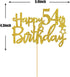Gold Glitter Happy 54th Birthday Cake Topper, Cheers to 54 Years Party Supplies, 54th Birthday Decoration