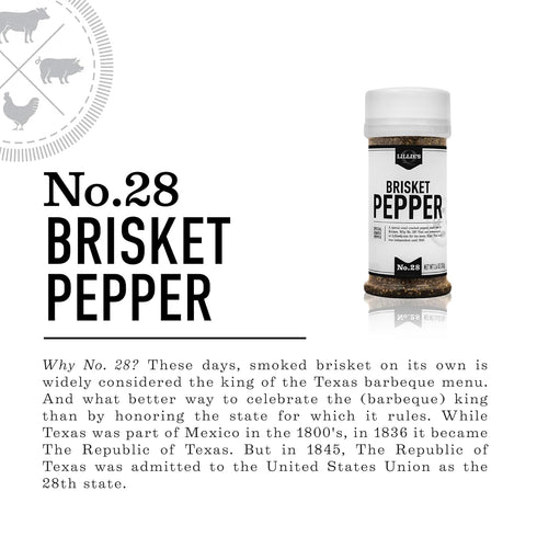 Lillie’s Q Brisket Pepper BBQ Rub, 3.6 oz (2-Pack) | Traditional Texas-Style Barbeque Rub for Brisket, Beef, & Lamb