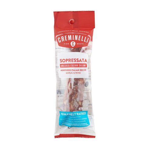(3 count, 5.5oz), 44g Package, 0g Creminelli Sopressata Salami, Humanely Raised Pork*, No Added Nitrates or Nitrites