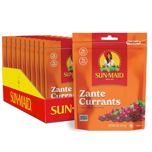 Sun-Maid California Sun-Dried Zante Currants - (10 Pack) 8 oz Resealable Bag