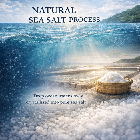 Generic 2000m 500g Okinawa Sea Salt Premium Natural Sea Salt Made from Pure Seawater Off Itoman Subtly Sweet