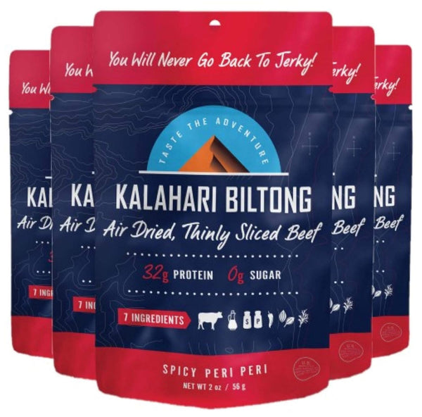 Kalahari Biltong | Air-Dried Thinly Sliced Beef | Spicy Peri Peri |