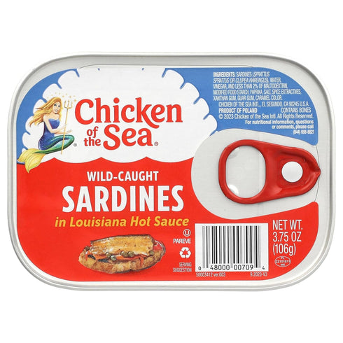Chicken of the Sea Sardines in Louisiana Hot Sauce 3.75oz (9 Tins)