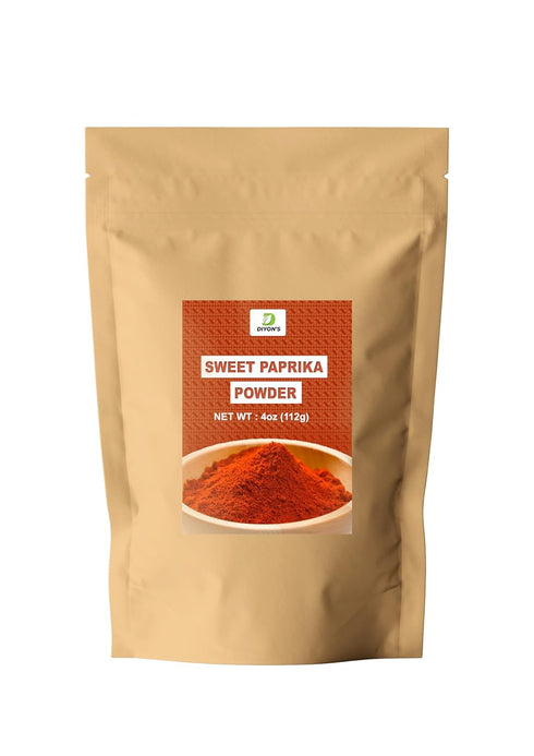 Diyon's Sweet Paprika Powder 4oz (112g) 100% Pure, Packed With Resealable Pouch.