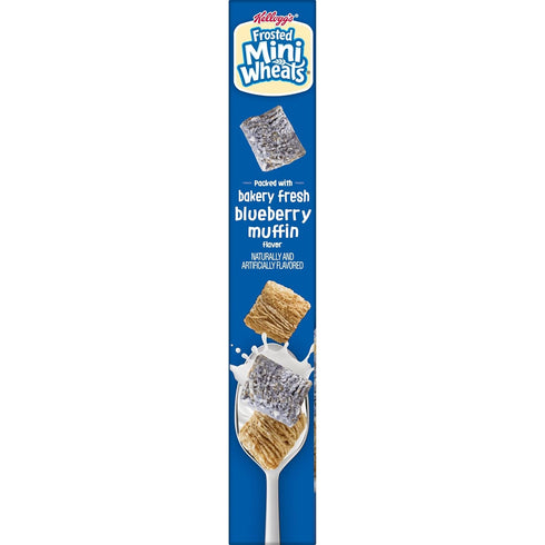 14.3oz (1 Kellogg's Frosted Mini Wheats Breakfast Cereal, Fiber Cereal, Kids Snacks, Blueberry Muffin, Box Box)