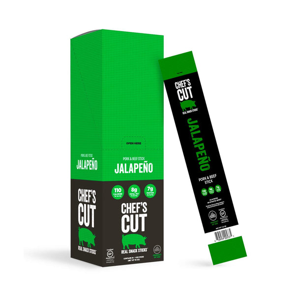 Chef's Cut Real Snack Pork and Beef Jalapeno Sticks, 1 Ounce (16