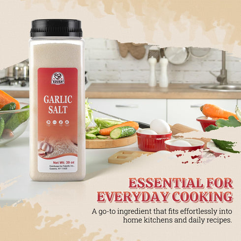 52USA 39 Ounce(1.1 Garlic Salt kg), Garlic Salt Bulk Seasoning, Fine Ground Salt Garlic, No MSG Added, Non-GMO, Kosher