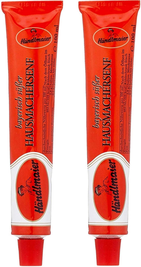 Haendlmaier Bavarian sweet home-made mustard 2x100 ml, / Germany