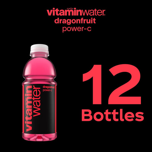 20 oz 12 Pack vitaminwater Power-C Dragonfruit Nutrient Enhanced Flavored Water Beverage, fl Bottles