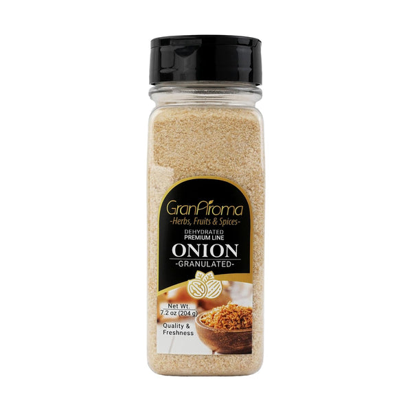 GranAroma Granulated Onion, Rich Flavor, Essential for Cooking & Seasoning (7.2 Ounce)