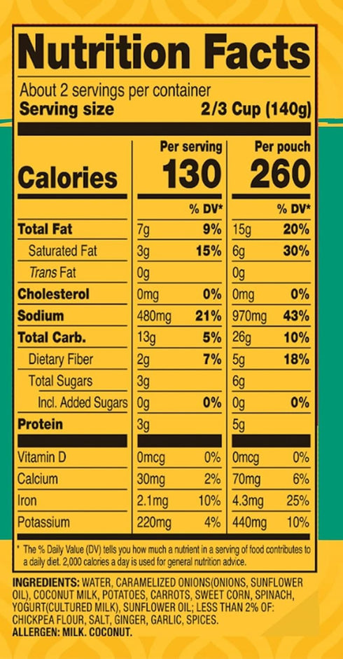 10 Pack 6, Tasty Bite Vegetable Korma, Ounce, of Ready to Eat, Microwavable Entre with Sweet & Savory Coconut Sauce