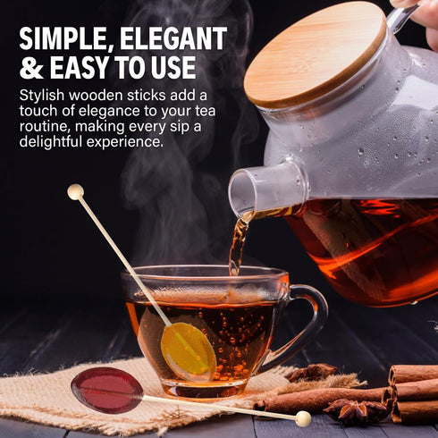 Melville Candy All Natural Honey Spoons Clover Honey Spoons & Lollipops on Wooden Ball Sticks Gluten-Free, Made in USA