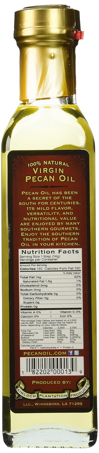 Kinloch Plantation Products (2) 250 ML Pecan Oil,Two Bottles