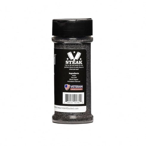 5.5 oz Dusted Steak and Burger Seasoning: Achieve the Perfect Charcoal Sear on Your Meat with a Grill or Cast Iron