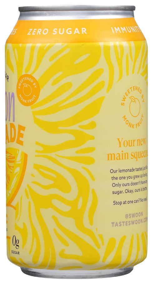 Swoon 12 (Pack 12) Classic Lemonade, Zero Sugar, Low Calories, Vegan Friendly, Kosher, Gluten Free & Non-GMO, Fluid