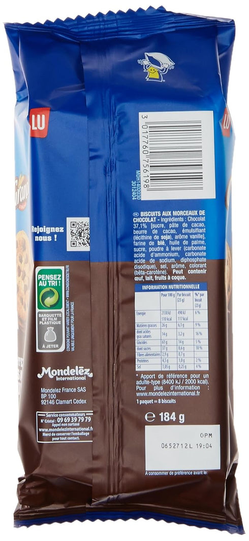 LU 184 Granola Cookies - Large Pieces Of Chocolate, g'