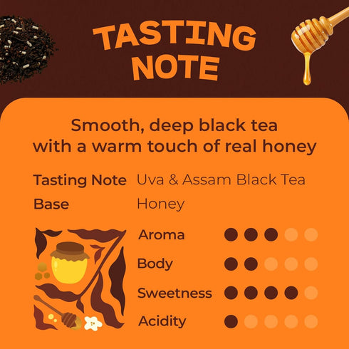 15 (1 Pack) TEAZEN Honey Black Tea Bags, Zero Sugar Black Tea with Honey Tea Bags