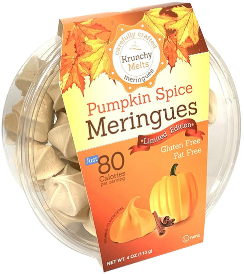 Krunchy Melts Original Meringue Cookies | Pumpkin Spice Flavor | Only 80