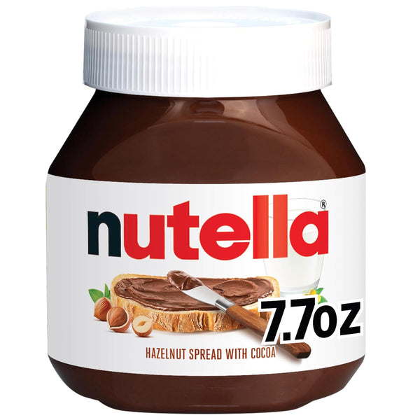 Nutella Hazelnut Spread with Cocoa, 7.7 Oz Jar for Breakfast