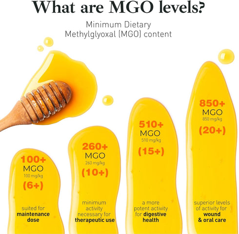 510+) 8.8 oz Good Natured Manuka Honey (MGO - High Grade Raw Manuka Honey Medical Grade, Non-GMO, Lab-Tested & AMHA