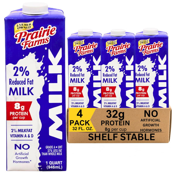 Prairie Farms Dairy Prairie Farms Milk 2% Percent, Shelf Stable, Reduced Fat, Boxed & Ulta