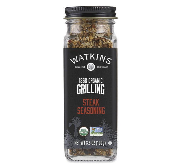 Watkins Organic Grilling Steak Seasoning, 3-Pack, 3.5 oz