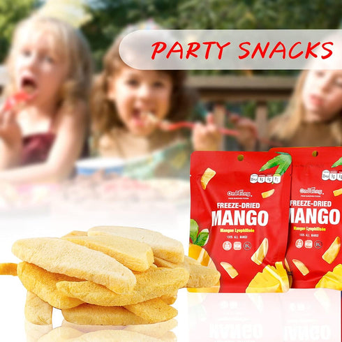 10 Pack Pack, 0.35 ONETANG Freeze-Dried Fruit Mango Chips, Single-Serve Non GMO, Kosher, No Add Sugar, Gluten free