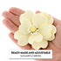 4 Count Global Sugar Art Dogwood Rose Sugar Cake Flowers, Yellow with Stamen, with Wire by Chef Alan Tetreault.