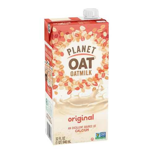 Planet Oat 32 Oz (Pack 6) Oatmilk Without Lactose or Dairy NonGMO, Original, Fl