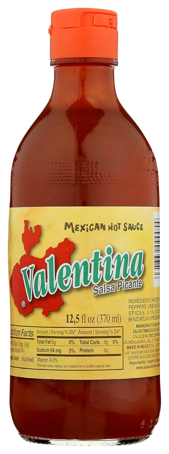 Valentina Mexican Hot Sauce, 12.5 Fluid Ounce (Pack of 12)
