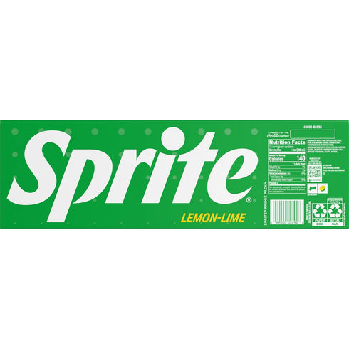 12 oz, 12 Pack,Cans Sprite Lemon Lime Soda Soft Drinks, fl